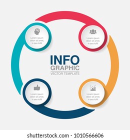 Vector infographic template for diagram, graph, presentation, chart, business concept with 4 options.