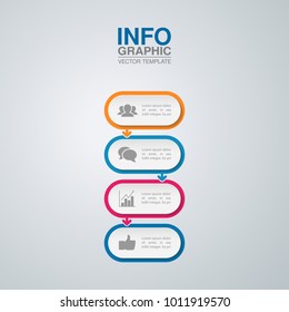 Vector infographic template for diagram, graph, presentation, chart, business concept with 4 options.