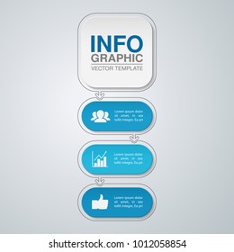 Vector infographic template for diagram, graph, presentation, chart, business concept with 3 options.