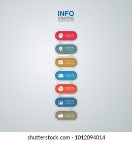 Vector infographic template for diagram, graph, presentation, chart, business concept with 7 options.