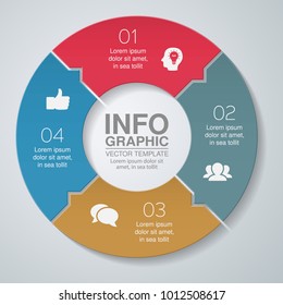 Vector infographic template for diagram, graph, presentation, chart, business concept with 4 options.