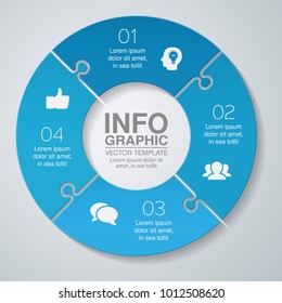 Vector infographic template for diagram, graph, presentation, chart, business concept with 4 options.