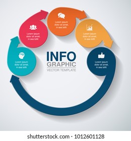Vector infographic template for diagram, graph, presentation, chart, business concept with 5 options.