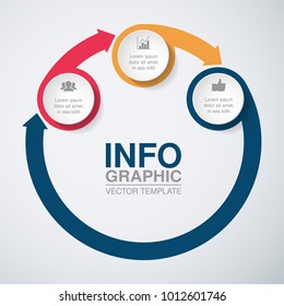 Vector infographic template for diagram, graph, presentation, chart, business concept with 3 options.