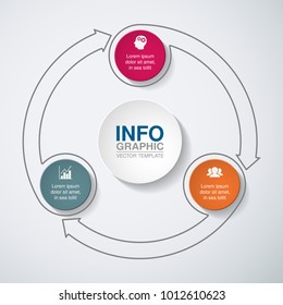 Vector infographic template for diagram, graph, presentation, chart, business concept with 3 options.