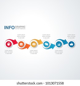 Vector infographic template for diagram, graph, presentation, chart, business concept with 6 options.