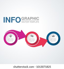 Vector infographic template for diagram, graph, presentation, chart, business concept with 3 options.