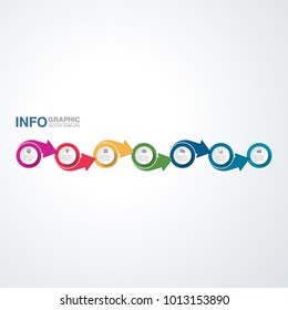 Vector infographic template for diagram, graph, presentation, chart, business concept with 7 options.