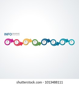 Vector infographic template for diagram, graph, presentation, chart, business concept with 8 options.