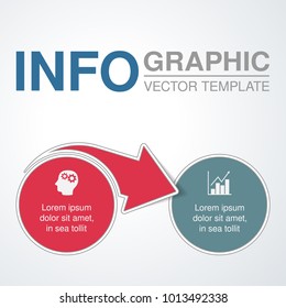 Vector infographic template for diagram, graph, presentation, chart, business concept with 2 options.
