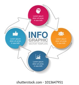 Vector infographic template for diagram, graph, presentation, chart, business concept with 4 options.