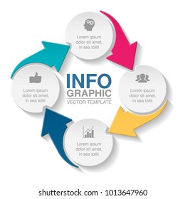 Vector infographic template for diagram, graph, presentation, chart, business concept with 4 options.