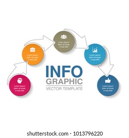 Vector infographic template for diagram, graph, presentation, chart, business concept with 5 options.