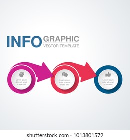 Vector infographic template for diagram, graph, presentation, chart, business concept with 3 options.