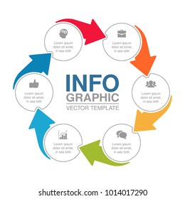 Vector infographic template for diagram, graph, presentation, chart, business concept with 6 options.