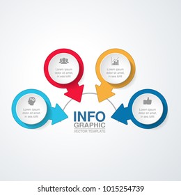 Vector infographic template for diagram, graph, presentation, chart, business concept with 4 options.