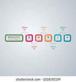 Vector infographic template for diagram, graph, presentation, chart, business concept with 5 options.