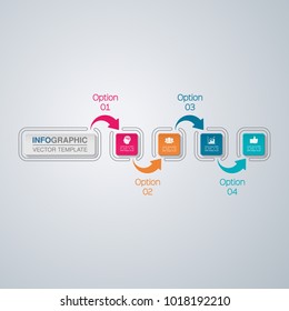 Vector infographic template for diagram, graph, presentation, chart, business concept with 4 options.