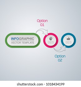 Vector infographic template for diagram, graph, presentation, chart, business concept with 2 options.