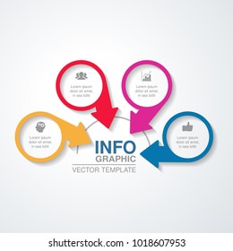 Vector infographic template for diagram, graph, presentation, chart, business concept with 4 options.