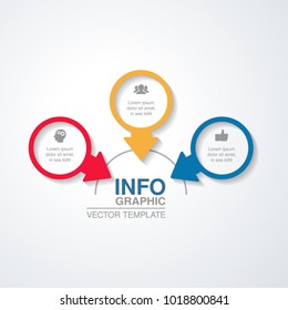 Vector infographic template for diagram, graph, presentation, chart, business concept with 3 options.