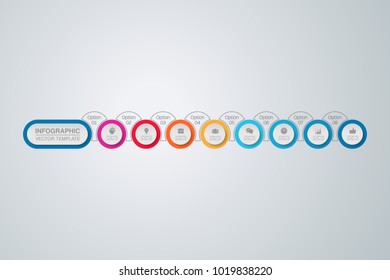 Vector infographic template for diagram, graph, presentation, chart, business concept with 8 options.
