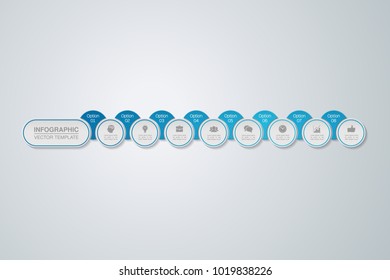 Vector infographic template for diagram, graph, presentation, chart, business concept with 8 options.