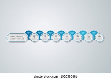 Vector infographic template for diagram, graph, presentation, chart, business concept with 7 options.