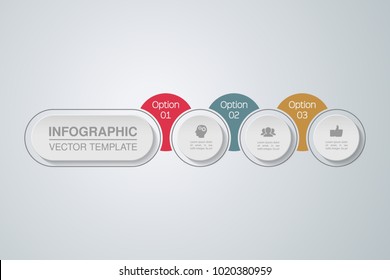Vector infographic template for diagram, graph, presentation, chart, business concept with 3 options.