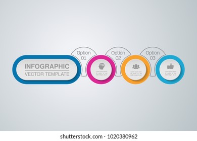 Vector infographic template for diagram, graph, presentation, chart, business concept with 3 options.