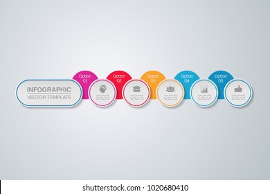 Vector infographic template for diagram, graph, presentation, chart, business concept with 6 options.