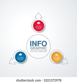 Vector infographic template for diagram, graph, presentation, chart, business concept with 3 options.