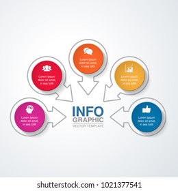 Vector infographic template for diagram, graph, presentation, chart, business concept with 5 options.