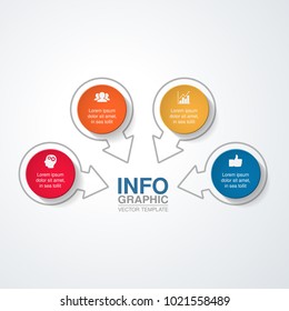 Vector infographic template for diagram, graph, presentation, chart, business concept with 4 options.