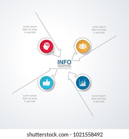 Vector infographic template for diagram, graph, presentation, chart, business concept with 4 options.