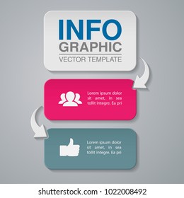 Vector infographic template for diagram, graph, presentation, chart, business concept with 2 options.