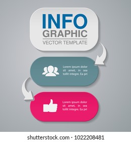 Vector infographic template for diagram, graph, presentation, chart, business concept with 2 options.