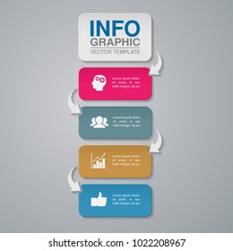 Vector infographic template for diagram, graph, presentation, chart, business concept with 6 options.