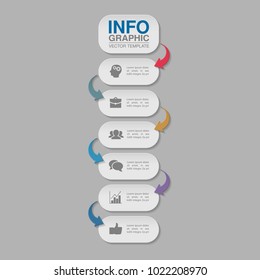 Vector infographic template for diagram, graph, presentation, chart, business concept with 6 options.