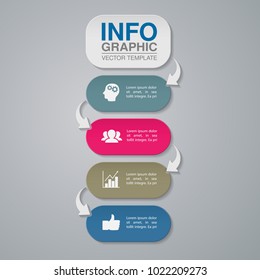 Vector infographic template for diagram, graph, presentation, chart, business concept with 4 options.