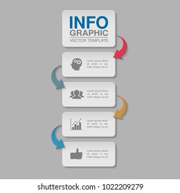 Vector infographic template for diagram, graph, presentation, chart, business concept with 4 options.