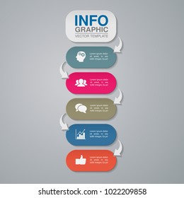 Vector infographic template for diagram, graph, presentation, chart, business concept with 5 options.