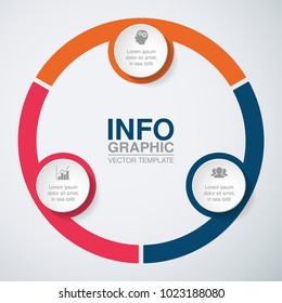 Vector infographic template for diagram, graph, presentation, chart, business concept with 3 options.