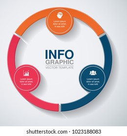 Vector infographic template for diagram, graph, presentation, chart, business concept with 3 options.