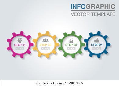 Vector infographic template for diagram, graph, presentation, chart, business concept with 4 options.