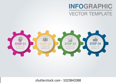 Vector infographic template for diagram, graph, presentation, chart, business concept with 4 options.