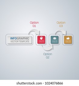 Vector infographic template for diagram, graph, presentation, chart, business concept with 3 options.