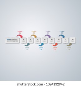 Vector infographic template for diagram, graph, presentation, chart, business concept with 8 options.