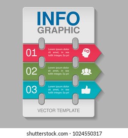 Vector infographic template for diagram, graph, presentation, chart, business concept with 3 options.