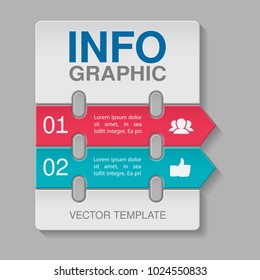 Vector infographic template for diagram, graph, presentation, chart, business concept with 2 options.